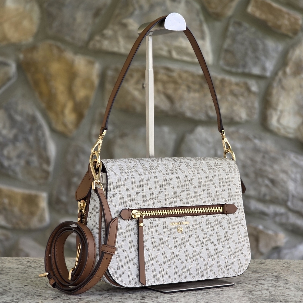 Michael Kors Hadley Logo Medium Shoulder Bag - Picture 1 of 9